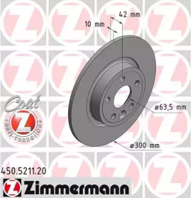 Тормозной диск ZIMMERMANN для JAGUAR XE (X760) 2.0 D