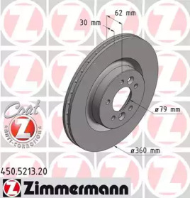 Дисковой тормозной механизм ZIMMERMANN для LAND ROVER DISCOVERY V (L462) 3.0 D 4x4