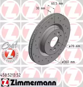 Дисковой тормозной механизм ZIMMERMANN для LAND ROVER DISCOVERY V (L462) 3.0 D 4x4
