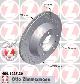 Тормозной диск ZIMMERMANN для PORSCHE 911 Кабриолет (997) 3.6 Carrera 4
