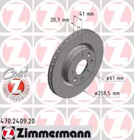Тормозной диск ZIMMERMANN для NISSAN KUBISTAR (X76) 1.5 dCi