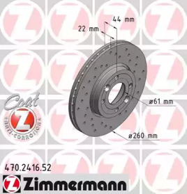 Дисковой тормозной механизм ZIMMERMANN для NISSAN NOTE (E11, NE11) 1.5 dCi