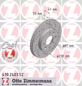 Дисковой тормозной механизм ZIMMERMANN для NISSAN KUBISTAR (X76) 1.2