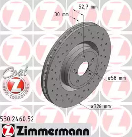 Дисковой тормозной механизм ZIMMERMANN для SUBARU IMPREZA седан (GD) 2.0 WRX STi AWD (GDB)