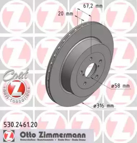 Дисковой тормозной механизм ZIMMERMANN для SUBARU IMPREZA седан (GD) 2.0 WRX STi AWD (GDB)