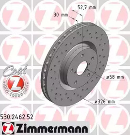 Дисковой тормозной механизм ZIMMERMANN для SUBARU IMPREZA седан (GD) 2.0 WRX STi AWD (GDB)