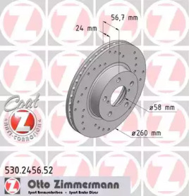 Тормозной диск ZIMMERMANN для SUBARU IMPREZA седан (GD) 2.0 i AWD