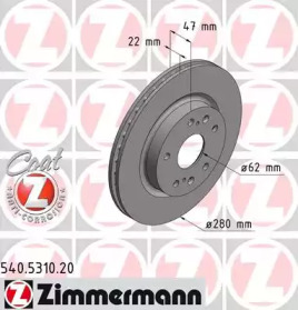 Тормозной диск ZIMMERMANN для SUZUKI VITARA (LY) 1.6 (APK 416)