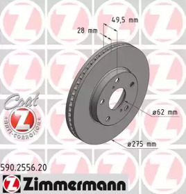 Дисковой тормозной механизм ZIMMERMANN для LEXUS ES (VCV10_, VZV21_) 300 (MCV10_, VCV10_)