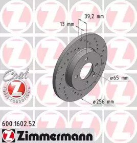 Тормозной диск ZIMMERMANN для VW CADDY II Variant (9K9B) 1.4