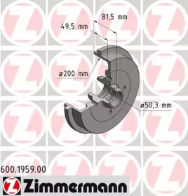 Барабанный тормозной механизм ZIMMERMANN для VW POLO (6N1) 64 1.9 D