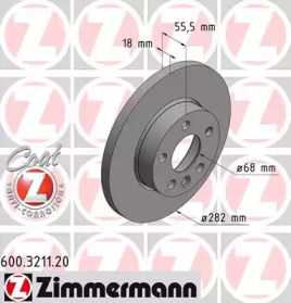 Дисковой тормозной механизм ZIMMERMANN для VW TRANSPORTER IV c бортовой платформой/ходовая часть (70XD) 1.9 TD