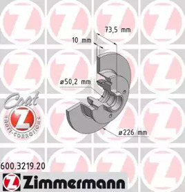 Тормозной диск ZIMMERMANN для VW GOLF II (19E, 1G1) 1.8 GTI 16V
