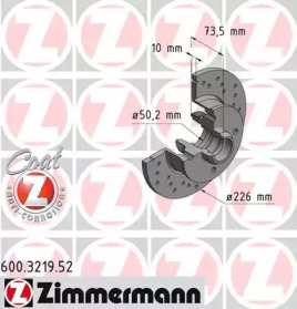 Тормозной диск ZIMMERMANN для VW GOLF II (19E, 1G1) 1.8 GTI 16V