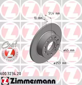 Тормозной диск ZIMMERMANN для VW GOLF VI (5K1) 2.0 TDI