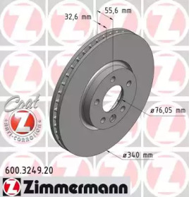 Дисковой тормозной механизм ZIMMERMANN для VW TRANSPORTER VI c бортовой платформой/ходовая часть (SFD, SFE 2.0 TDI