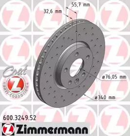 Дисковой тормозной механизм ZIMMERMANN для VW TRANSPORTER VI c бортовой платформой/ходовая часть (SFD, SFE 2.0 TDI