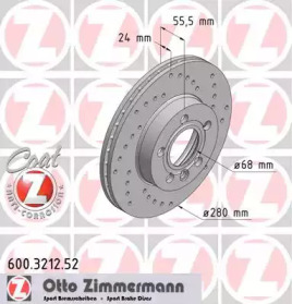 Дисковой тормозной механизм ZIMMERMANN для VW TRANSPORTER IV c бортовой платформой/ходовая часть (70XD) 1.9 TD