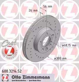 Дисковой тормозной механизм ZIMMERMANN для VW TRANSPORTER IV c бортовой платформой/ходовая часть (70XD) 2.5 TDI