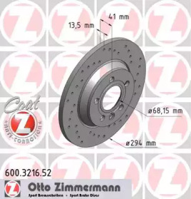 Дисковой тормозной механизм ZIMMERMANN для VW TRANSPORTER IV c бортовой платформой/ходовая часть (70XD) 2.5 TDI