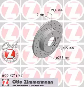 Тормозной диск ZIMMERMANN для VW POLO (6N2) 1.4 16V
