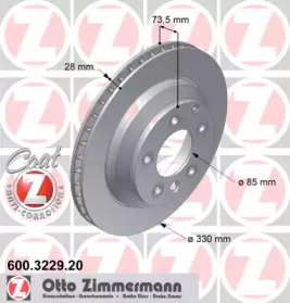 Тормозной диск ZIMMERMANN для PORSCHE CAYENNE (92A) 3.0 Diesel