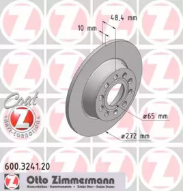 Тормозной диск ZIMMERMANN для VW CADDY IV Variant (SAB, SAJ) 2.0 TDI 4motion