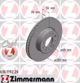 Дисковой тормозной механизм ZIMMERMANN для VOLVO 940 II (944) 2.3 Turbo