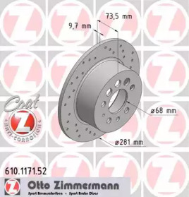 Дисковой тормозной механизм ZIMMERMANN для VOLVO 940 II (944) 2.3 Turbo