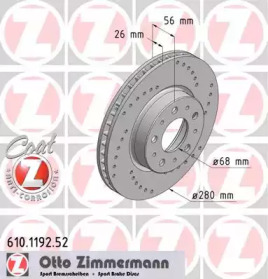 Дисковой тормозной механизм ZIMMERMANN для VOLVO 940 II (944) 2.3 Turbo