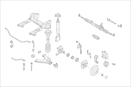 Подвеска оси / система подвески / колеса DELPHI для FORD TRANSIT автобус (E_ _) 2.5 DI (EBL, ECL, EDS, EDL)