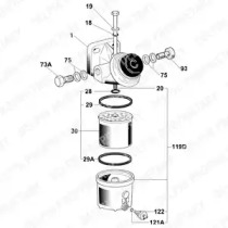 Топливный фильтр DELPHI для RENAULT 11 (B/C37_) 1.6 D (B/C374)