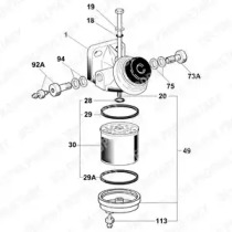 Топливный фильтр DELPHI для FORD ESCORT IV Turnier (AWF, AVF) 1.6 D
