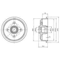 Барабанный тормозной механизм DELPHI для FORD ESCORT III (GAA) 1.6 XR3i