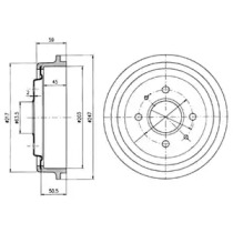 Тормозной барабан DELPHI для FORD ESCORT IV Turnier (AWF, AVF) 1.6 D