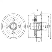 Барабанный тормозной механизм DELPHI для MAZDA 121 III (JASM, JBSM) 1.8 D