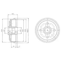 Барабанный тормозной механизм DELPHI для CHEVROLET MATIZ (M200, M250) 0.8
