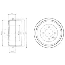 Барабанный тормозной механизм DELPHI для VW POLO (6N1) 64 1.9 D