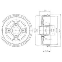 Барабанный тормозной механизм DELPHI для NISSAN KUBISTAR (X76) 1.5 dCi