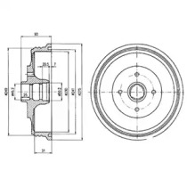 Тормозной барабан DELPHI для VW CADDY II Variant (9K9B) 1.4