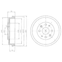 Тормозной барабан DELPHI для MAZDA 323 S IV (BG) 1.8 16V GT