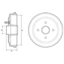 Барабанный тормозной механизм DELPHI для CHEVROLET KALOS 1.2