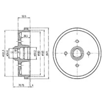 Барабанный тормозной механизм DELPHI для VW GOLF II (19E, 1G1) 1.8 GTI 16V