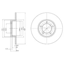 Тормозной диск DELPHI для JAGUAR E-TYPE Convertible 4.2 (Series2)