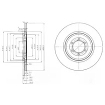 Тормозной диск DELPHI для ALFA ROMEO ALFETTA (116_) 2.0 TD (116.BA)