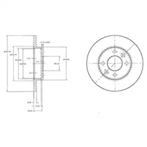 Дисковой тормозной механизм DELPHI для RENAULT CLIO I (B/C57_, 5/357_) 1.4