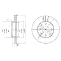 Тормозной диск DELPHI для CHEVROLET KALOS 1.2