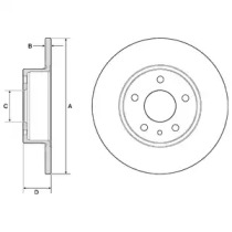 Тормозной диск DELPHI для ALFA ROMEO 164 (164_) 3.0 24V (164.K1)
