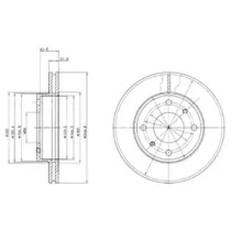 Тормозной диск DELPHI для NISSAN BLUEBIRD Station Wagon (WU11) 2.0 D