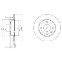 Тормозной диск DELPHI для FORD FIESTA III (GFJ) 1.6